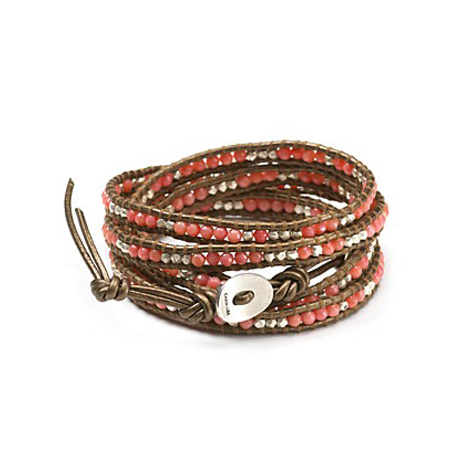 Chan Luu Embellished Leather Wrap Bracelet